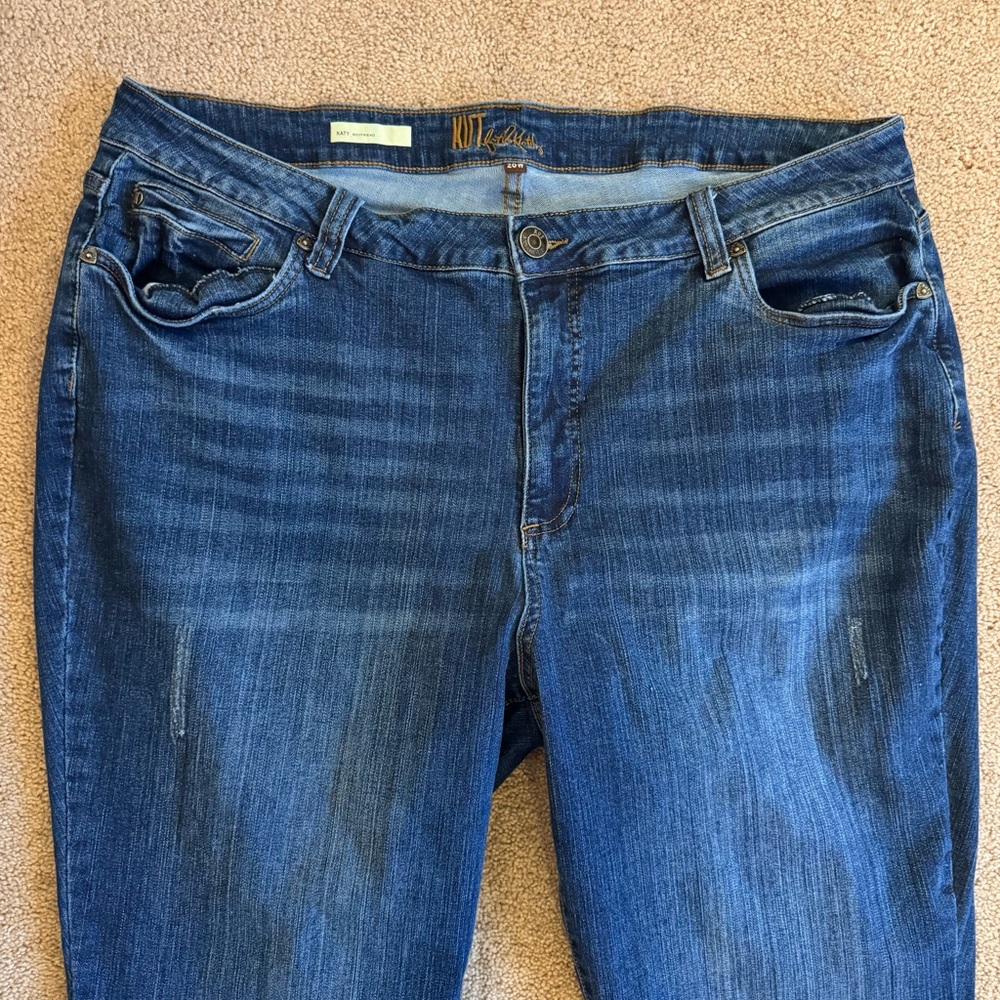 Kut from the Kloth Women's Blue Jeans Katy Boyfriend